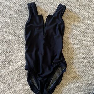 Five dance wear black leotard sz SA